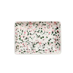 A6 tallrik 10x15cm Helle rosa-grön