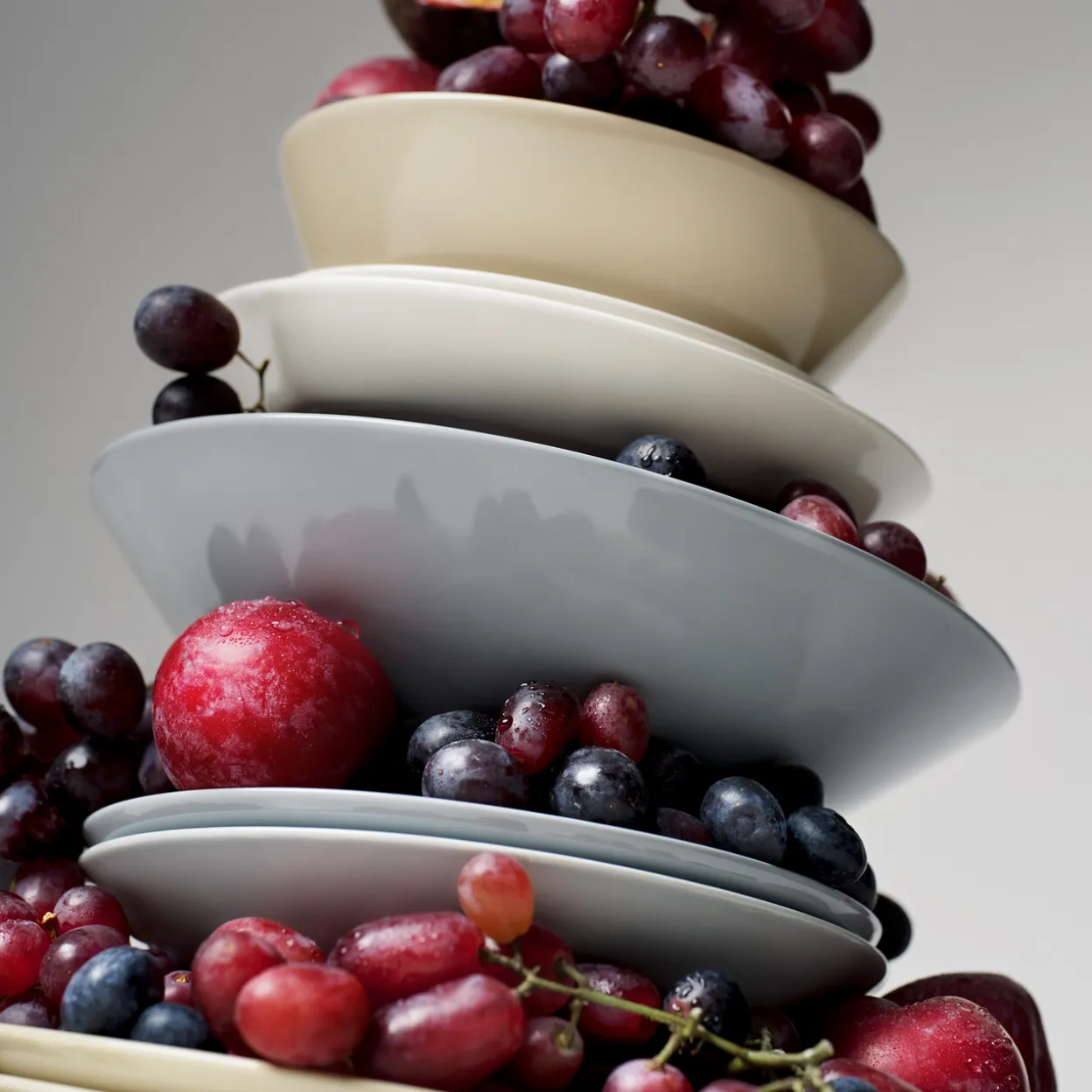 Djup tallrik 21cm pärlgrå