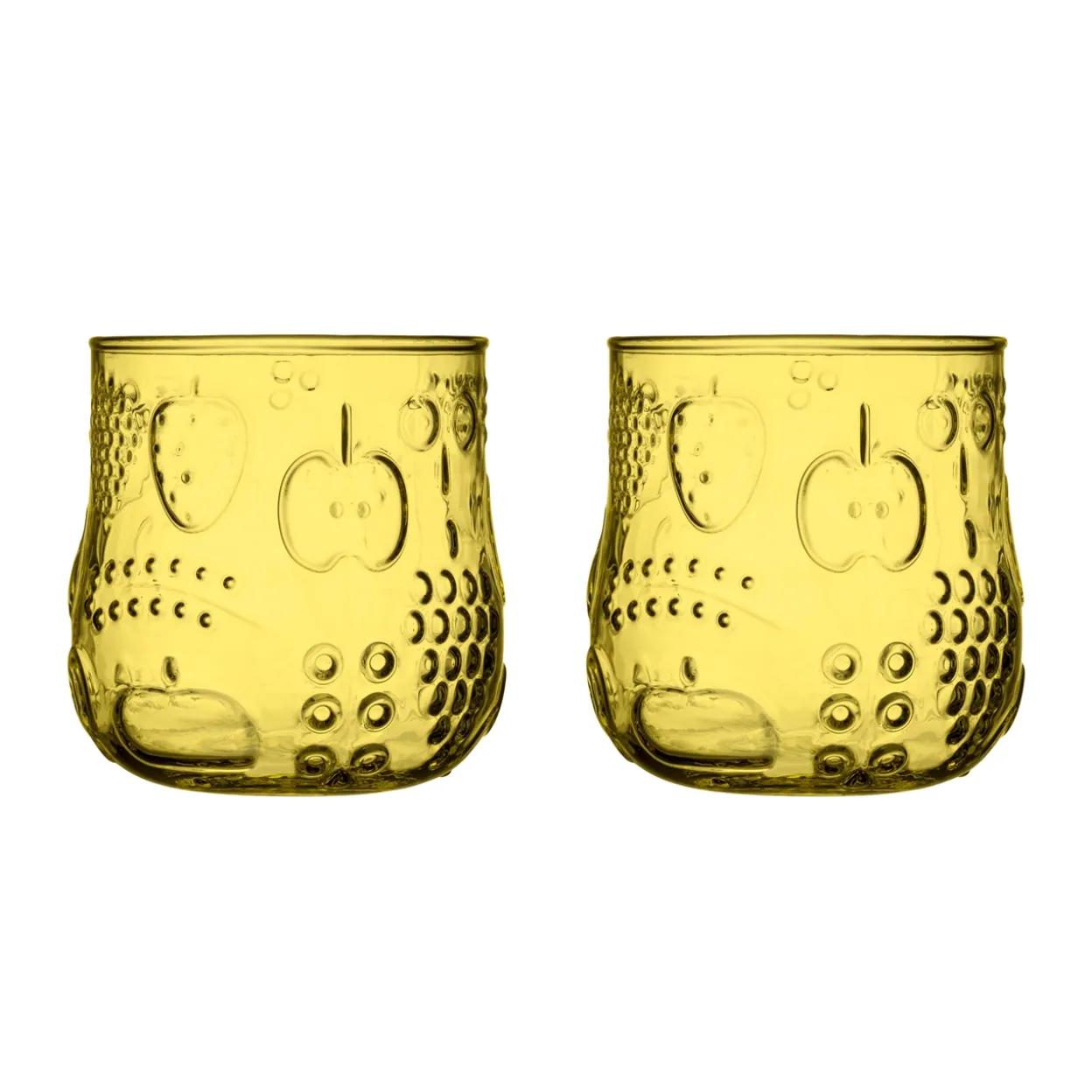 Dricksglas 25cl citrongul 2-pack