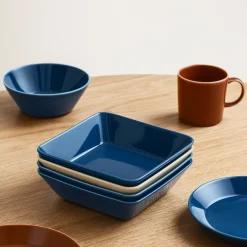 Fat 16x16cm vintage blå