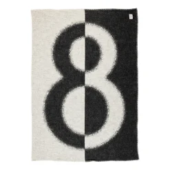 Filt 130x180cm ecru-svart