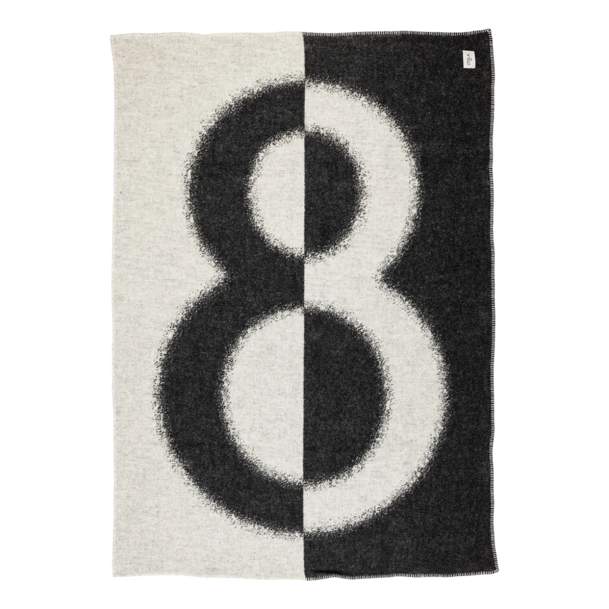 Filt 130x180cm ecru-svart