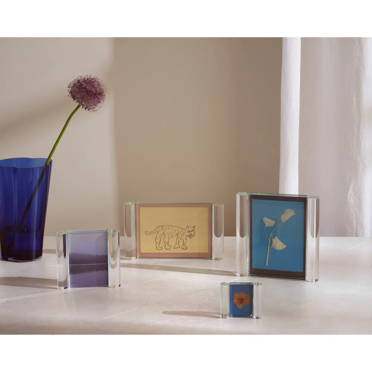 Fotoram 76x64mm blå