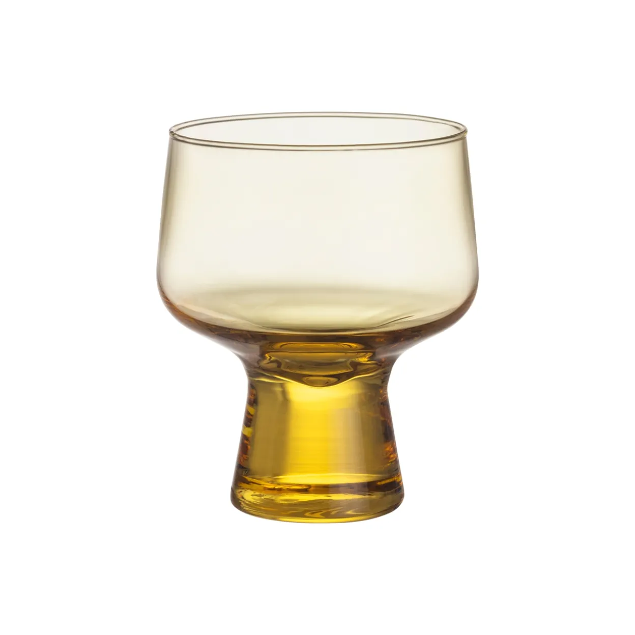 Glas på fot 29cl eldgul 2-pack