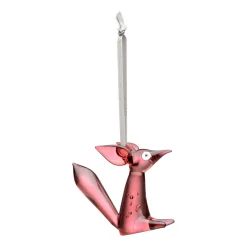 Glasdekoration sittande 80mm körsbär