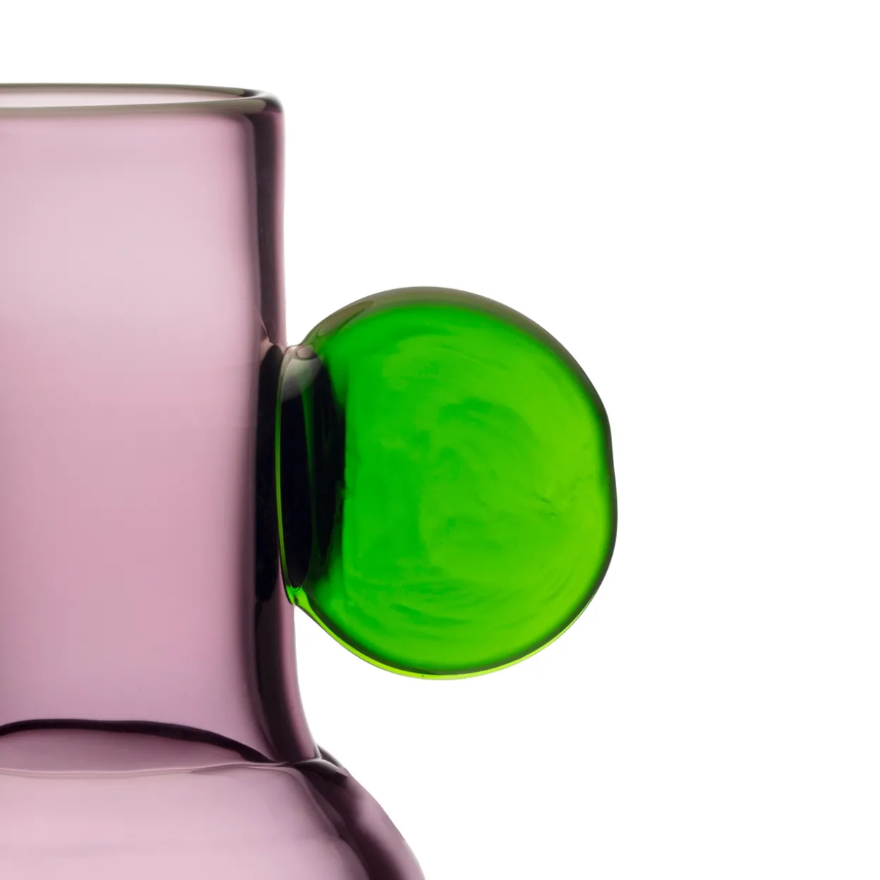 Glaskonst vas 250mm grön-ljung