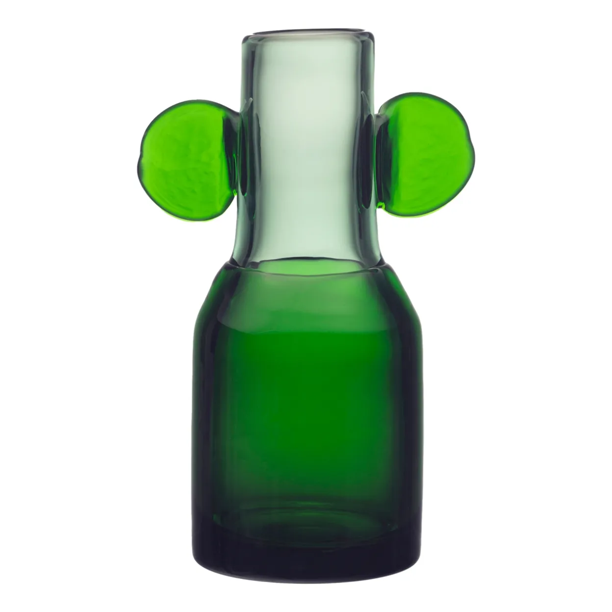 Glaskonst vas 250mm grön-ljusgrön