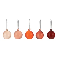 Glaskula 40mm röd 5st