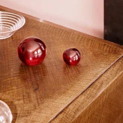 Glassfär 5cm karmint röd