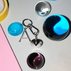 Glassfär 8cm stålgrå