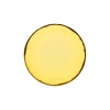 Glasunderlägg 9cm eldgul