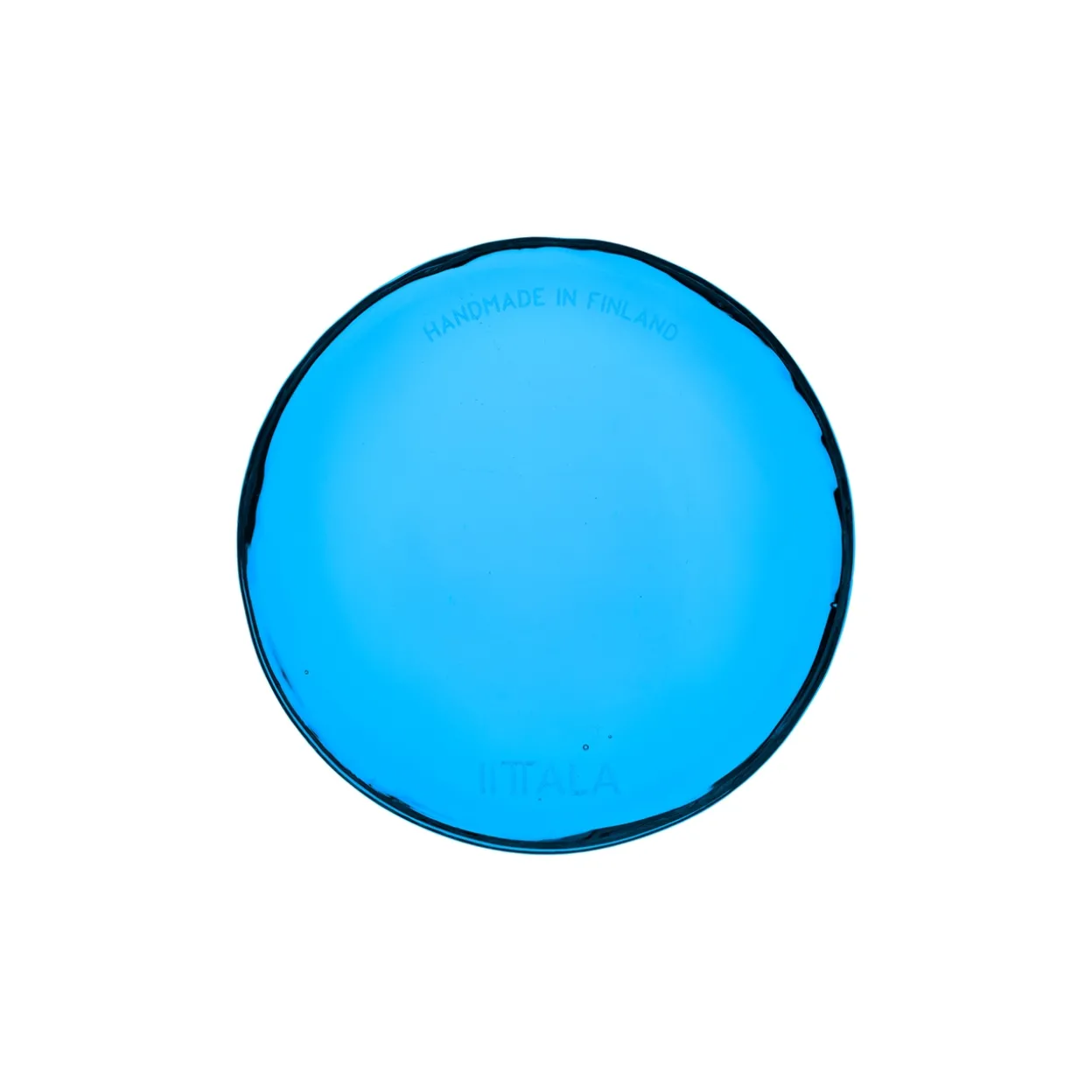 Glasunderlägg 9cm elektrisk blå