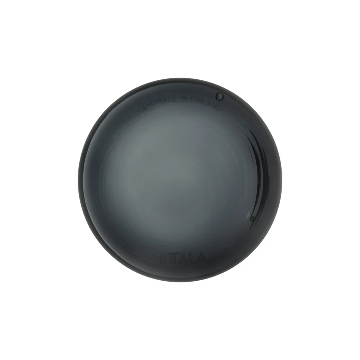 Glasunderlägg 9cm stålgrå