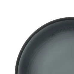 Glasunderlägg 9cm stålgrå