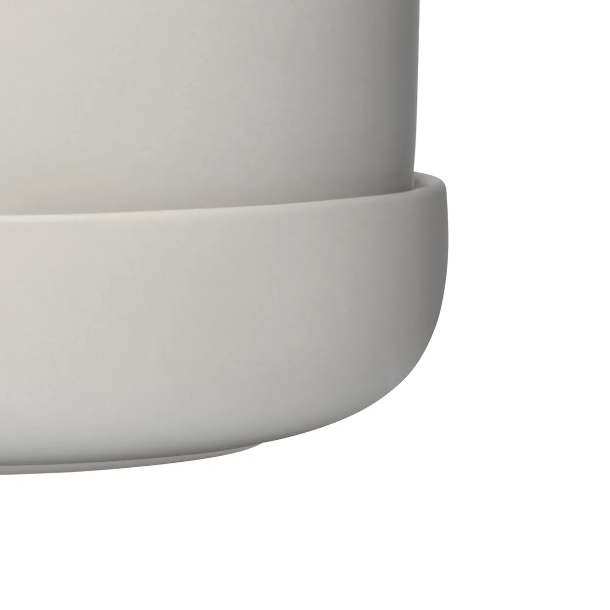 Kruka med Fat ljusgrå M