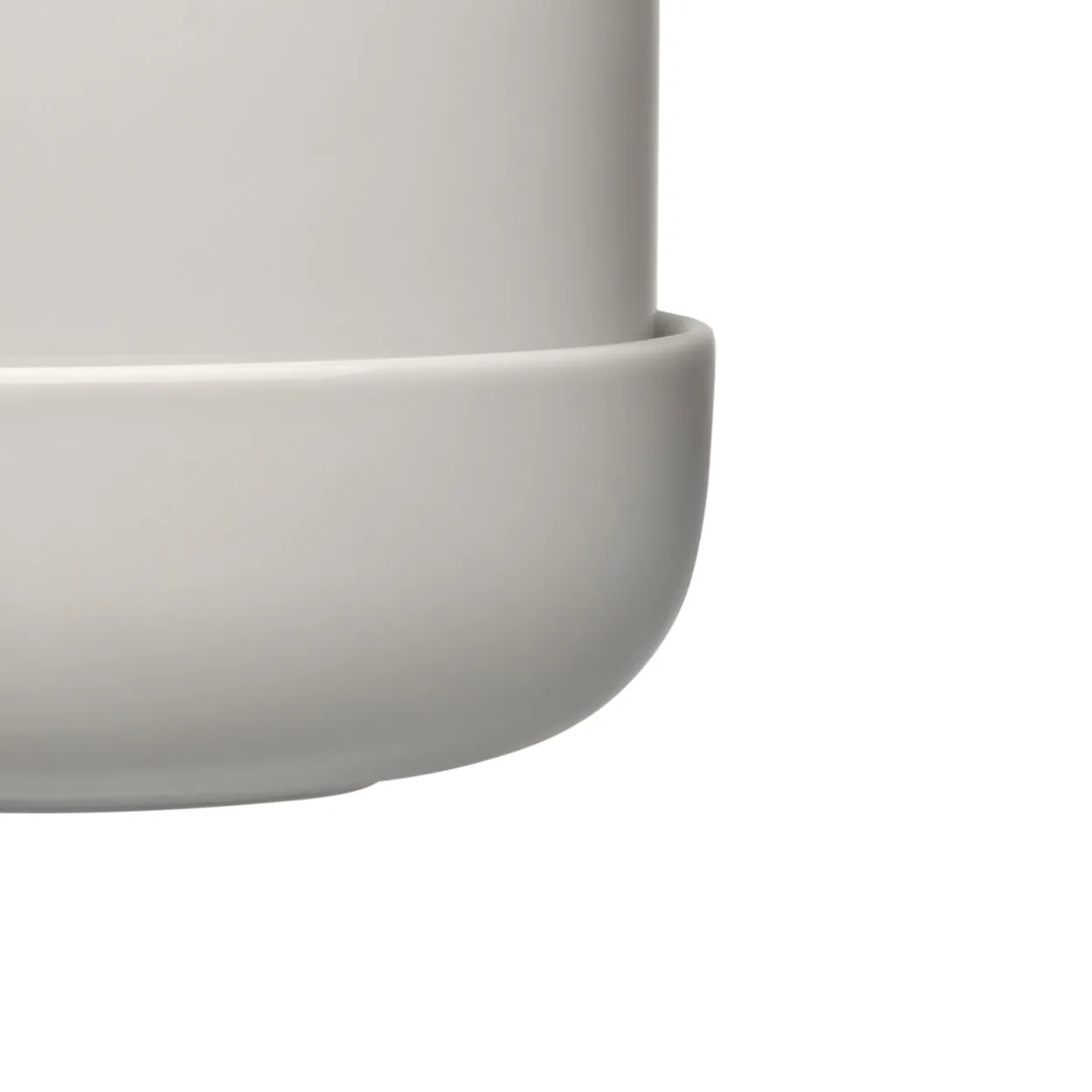 Kruka med Fat ljusgrå S
