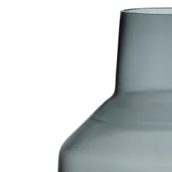 Låg vas 220x200mm stålgrå