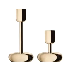 Ljusstake mässing gåvoförpackning 2-pack