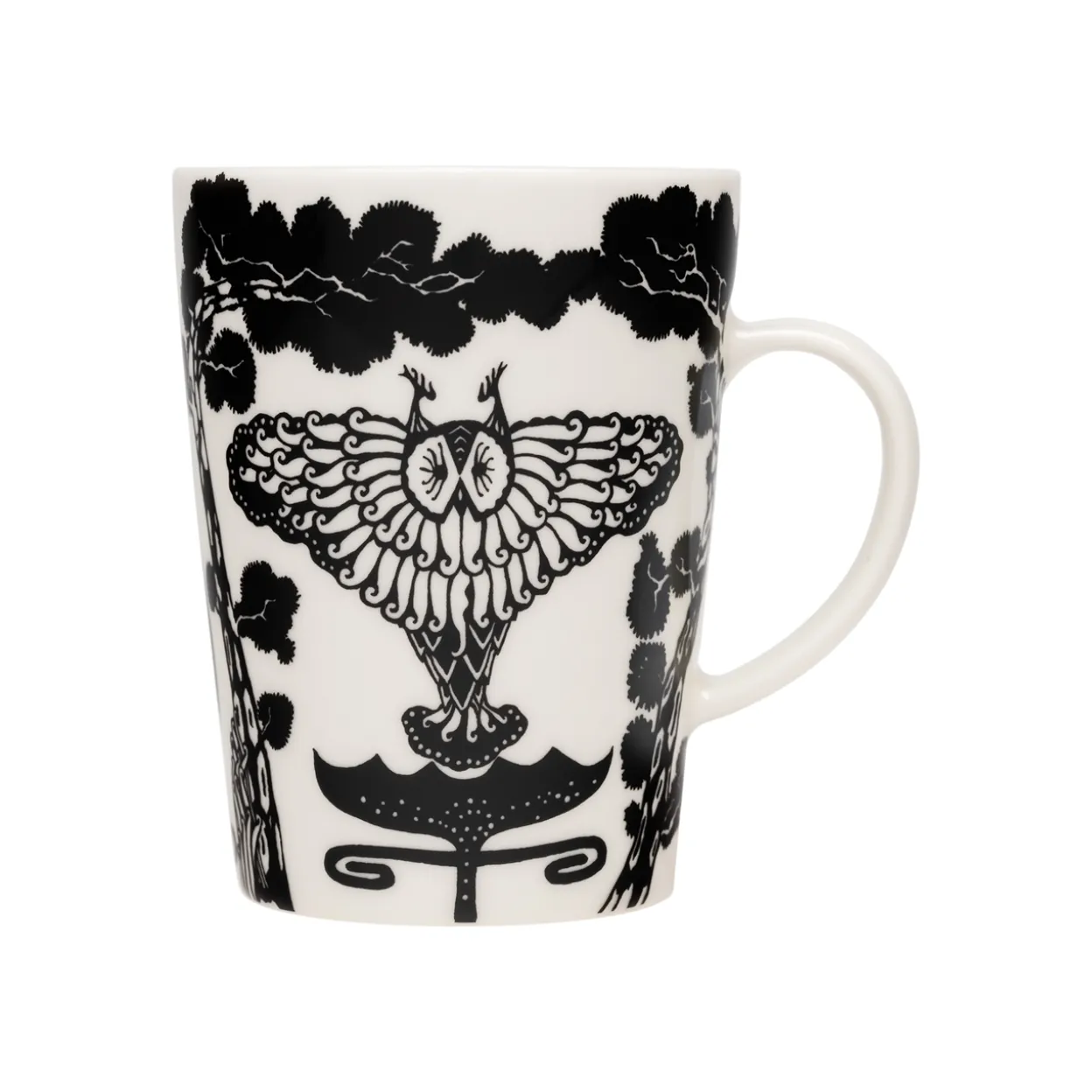 Mugg 0,4L Uni svart och vit, presentförpackning