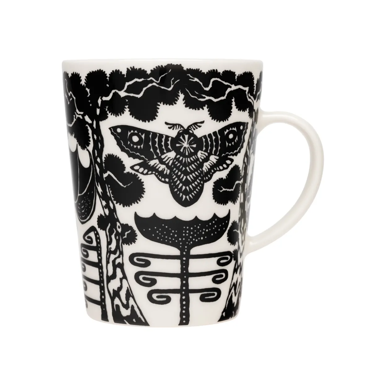 Mugg 0,4L Yö svart och vit, presentförpackning