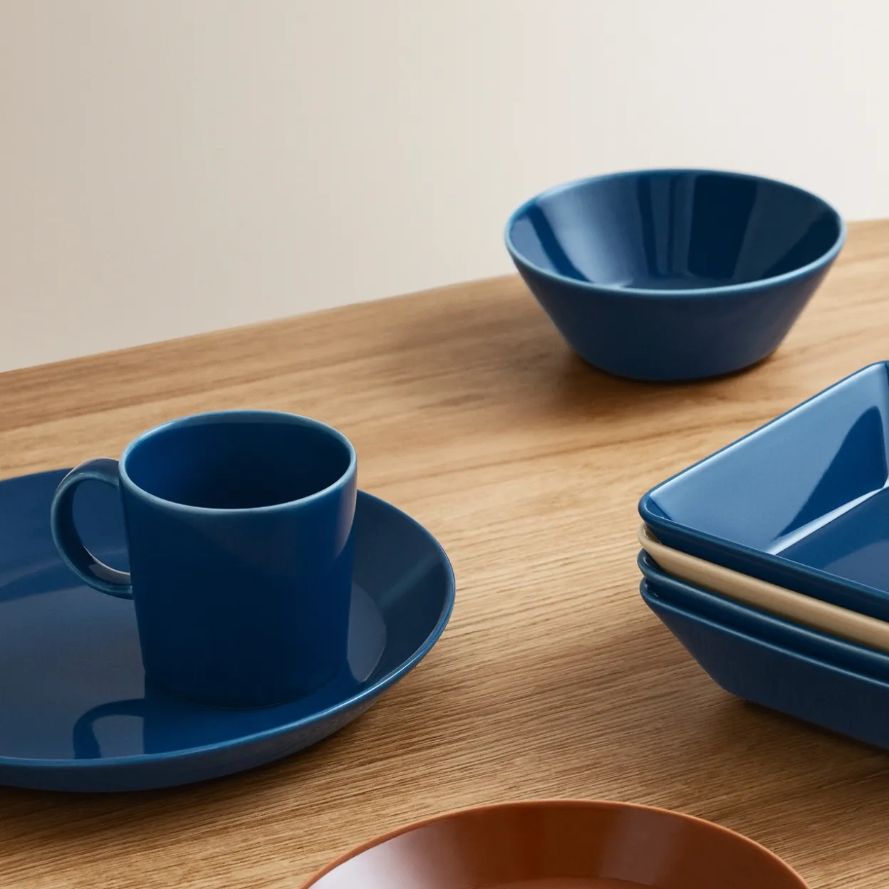 Skål 15 cm vintage blå