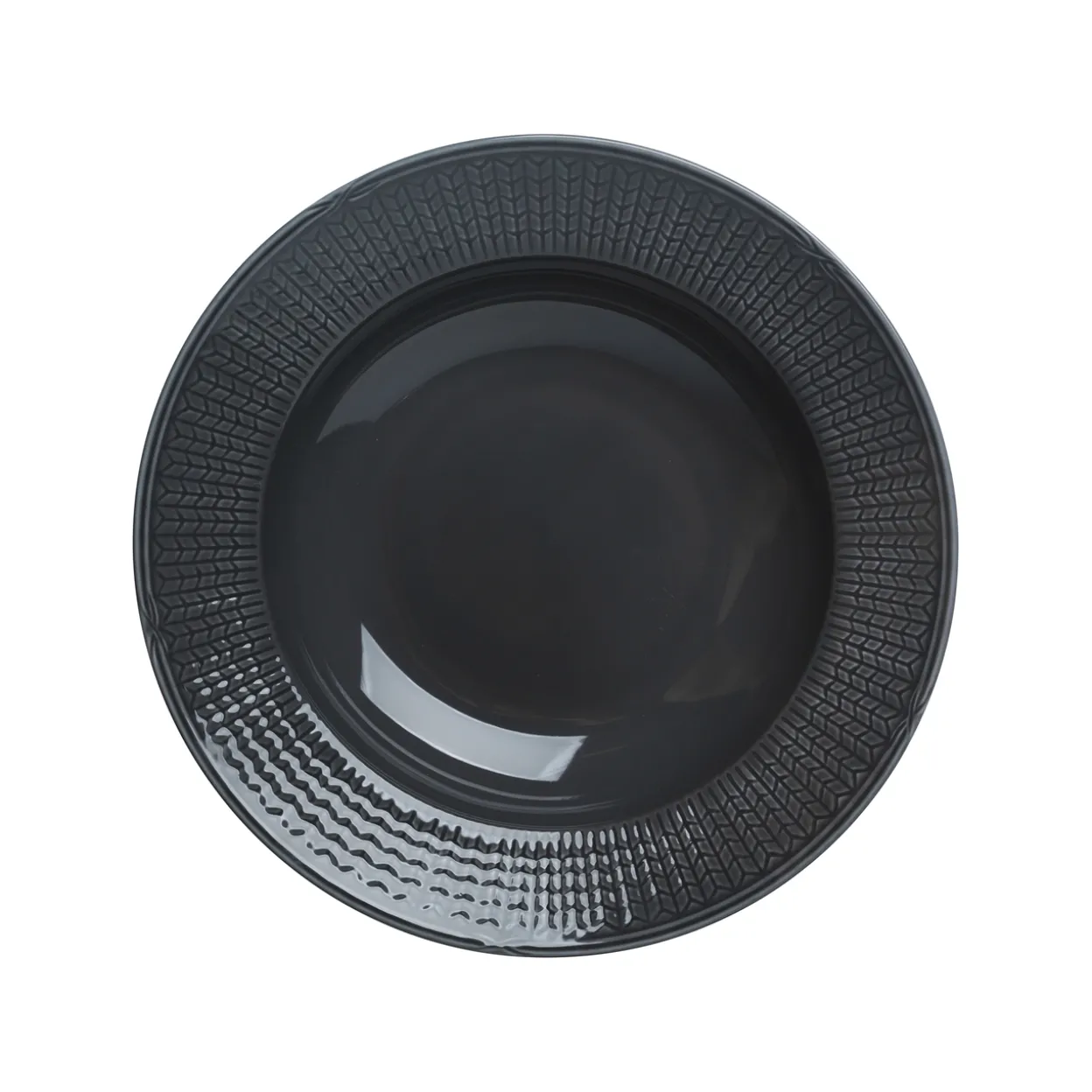 Tallrik djup 25 cm sten