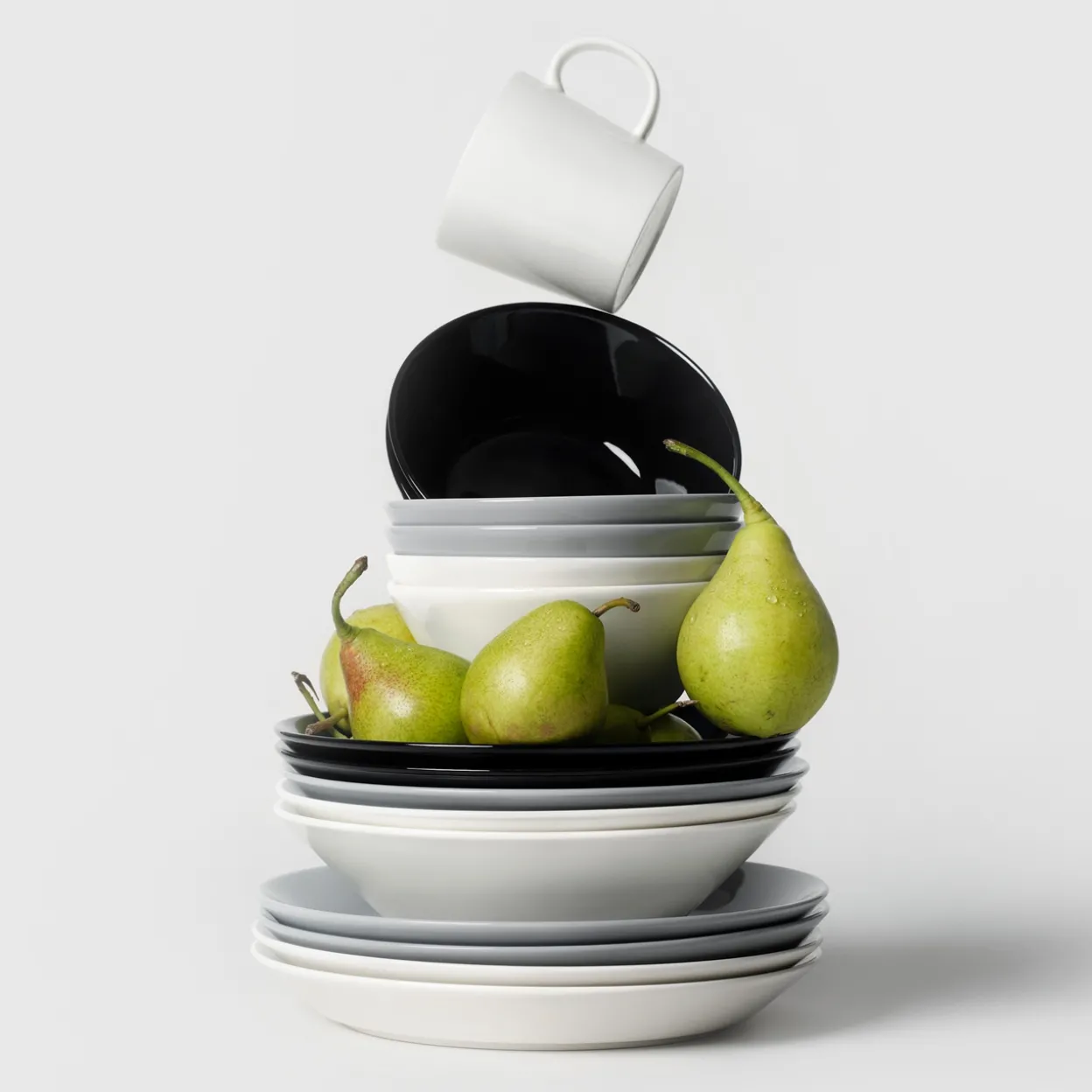 Tallrik djup 21cm svart