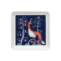 Tallrik kvadrat 12x12cm blå