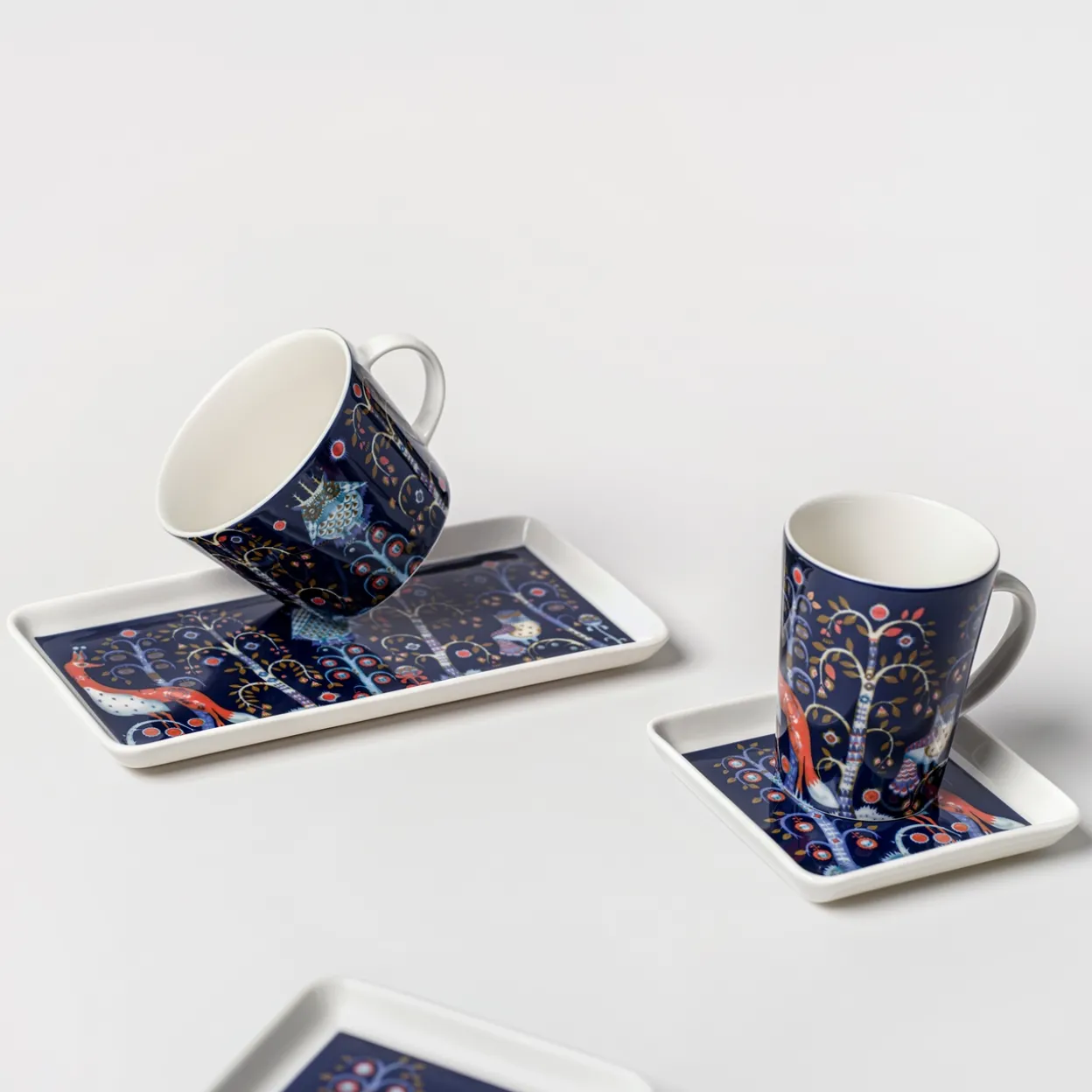 Tallrik kvadrat 12x12cm blå