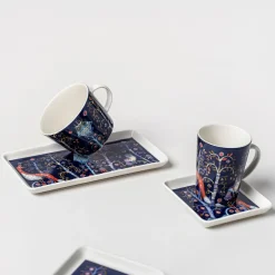 Tallrik rektangulär 12x24cm blå