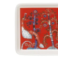 Tallrik rektangulär 12x24cm röd