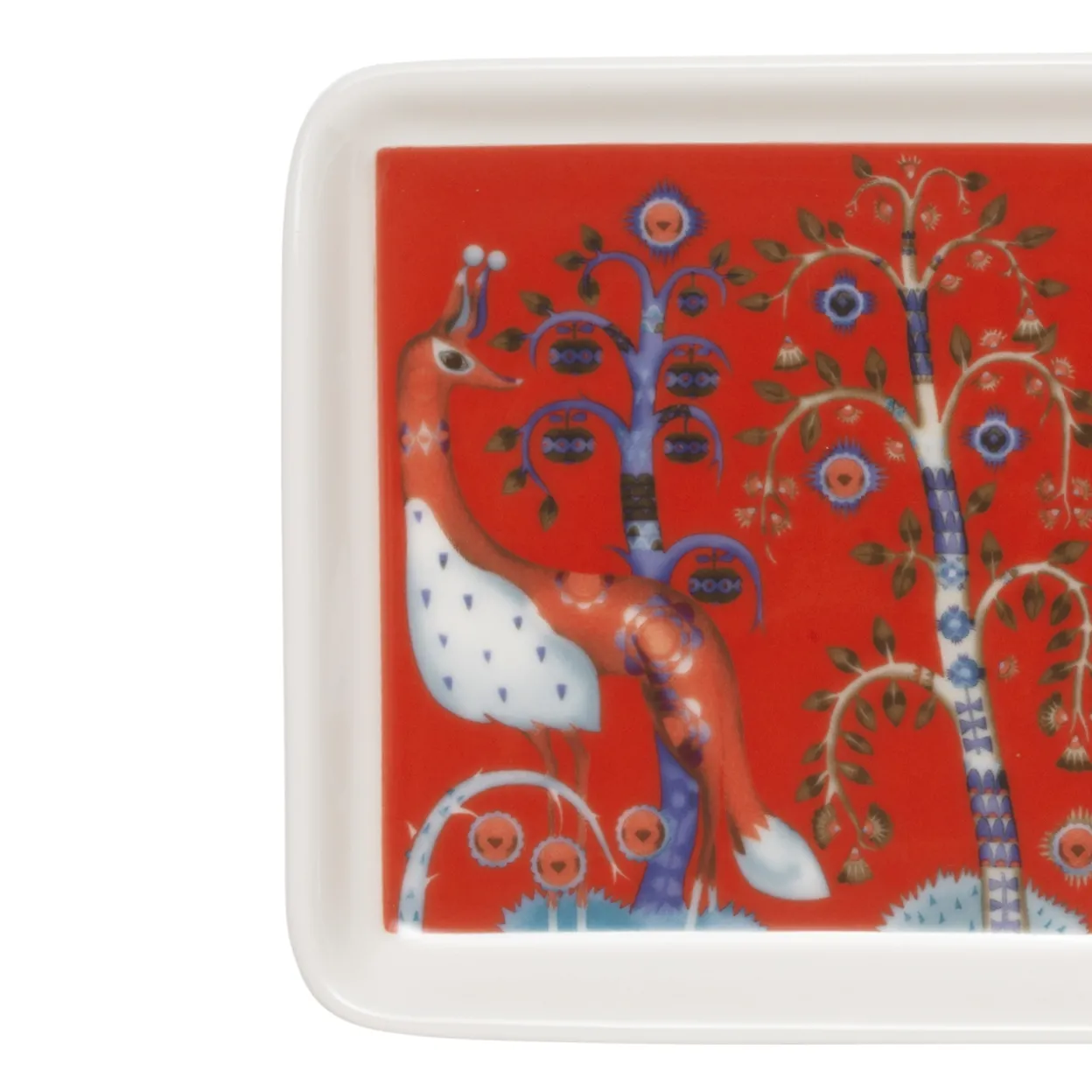 Tallrik rektangulär 12x24cm röd