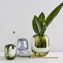 Vas 200mm moss grön/opal