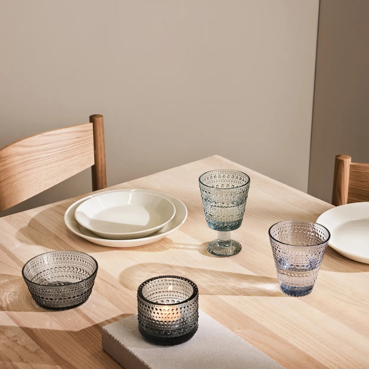 Värmeljusstake 64 mm återvunnet glas