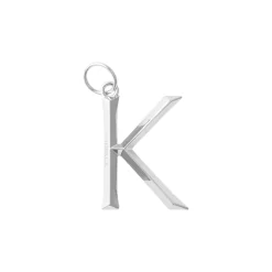 Väsksmycke bokstav K 5cm metall