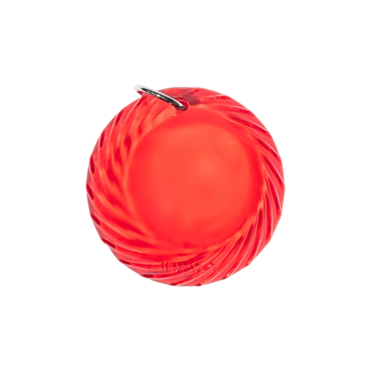 Väsksmycke solfångare glas 5cm eldröd